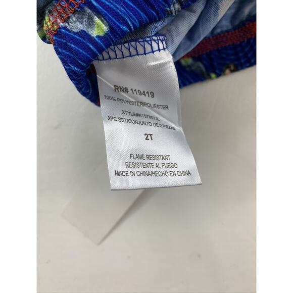 Justice League Toddler 2T Batman Superman Flame Resistant 2 Piece Pajamas NWT - Picture 8 of 12